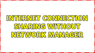 Ubuntu: Internet connection sharing without Network Manager