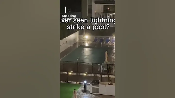 This is my first time seeing lightning strike a pool #wildbeach #cablebeach