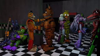 [FNAF C4D SPEED ART] Glamrocks Meeting Withereds (IMAGE)