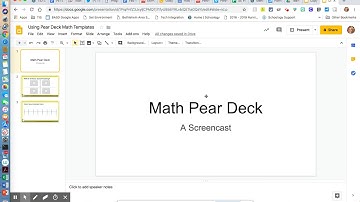 Using the Pear Deck Math Templates