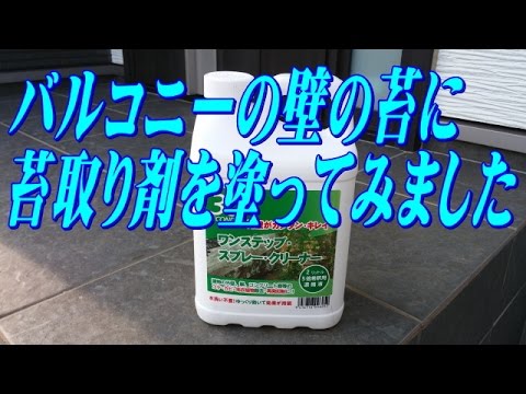 バルコニー外壁の苔に苔取り剤を塗って効果を確認 Youtube