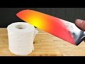 Experimento - CORTANDO COSAS CON UN CUCHILLO A 1400 ºC - MEGA RECOPILACION - Experimentar En Casa