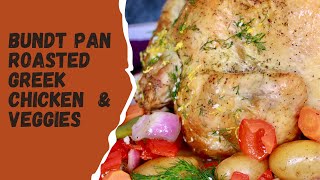 Easy Bundt Pan Roasted Greek Chicken With Vegetables