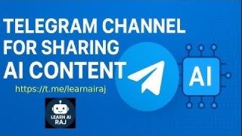 Telegram Channel for sharing AI content