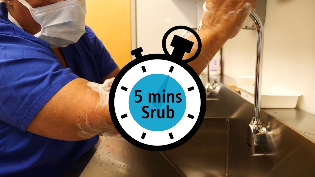 Scrubbing Gowning Close Gloving