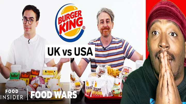 American Reacts To US vs UK Burger King | Food Wars