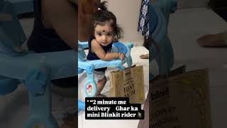 Blinkit se parcel leke nikli delivery partner 😄💛”