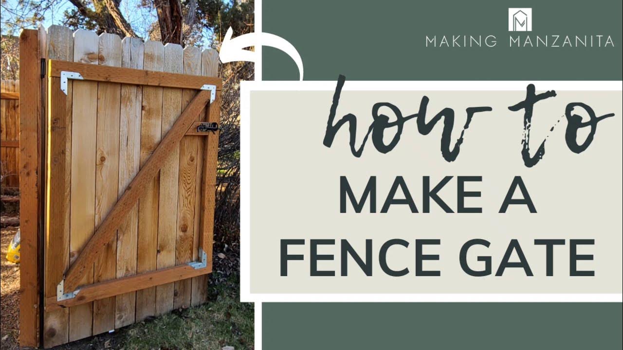 How To Make A Simple Fence Gate For A 6' Wooden Backyard Fence - Youtube