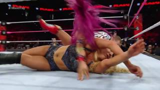 Roman Reigns \& Sasha Banks vs  Rusev \& Charlotte   Mixed Tag Team Match  Raw, Oct  10, 2016