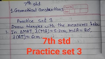 7th std /practice set 3/maths/ maharashtra state board /geometrical constructions