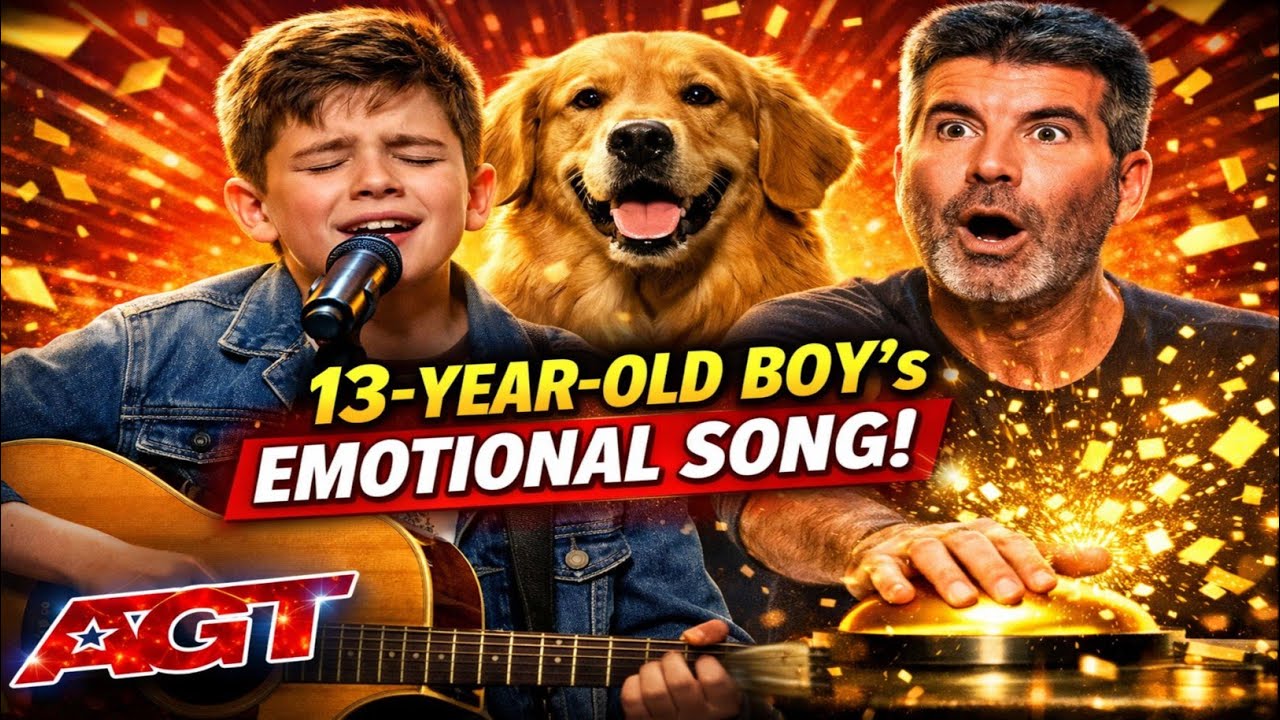 13-Year-Old Boy & His Dog Shock AGT With Emotional Song | Simon Cowell Presses Golden Buzzer