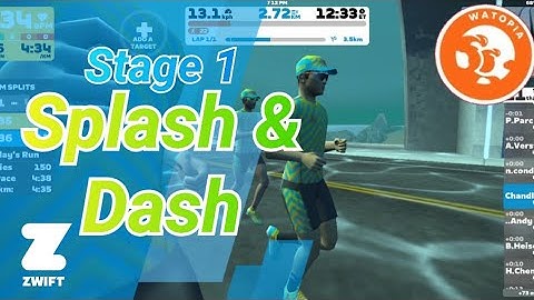 Tour of Watopia 2023 | Stage 1 | Standard Route on Splash and Dash #zwiftrunning