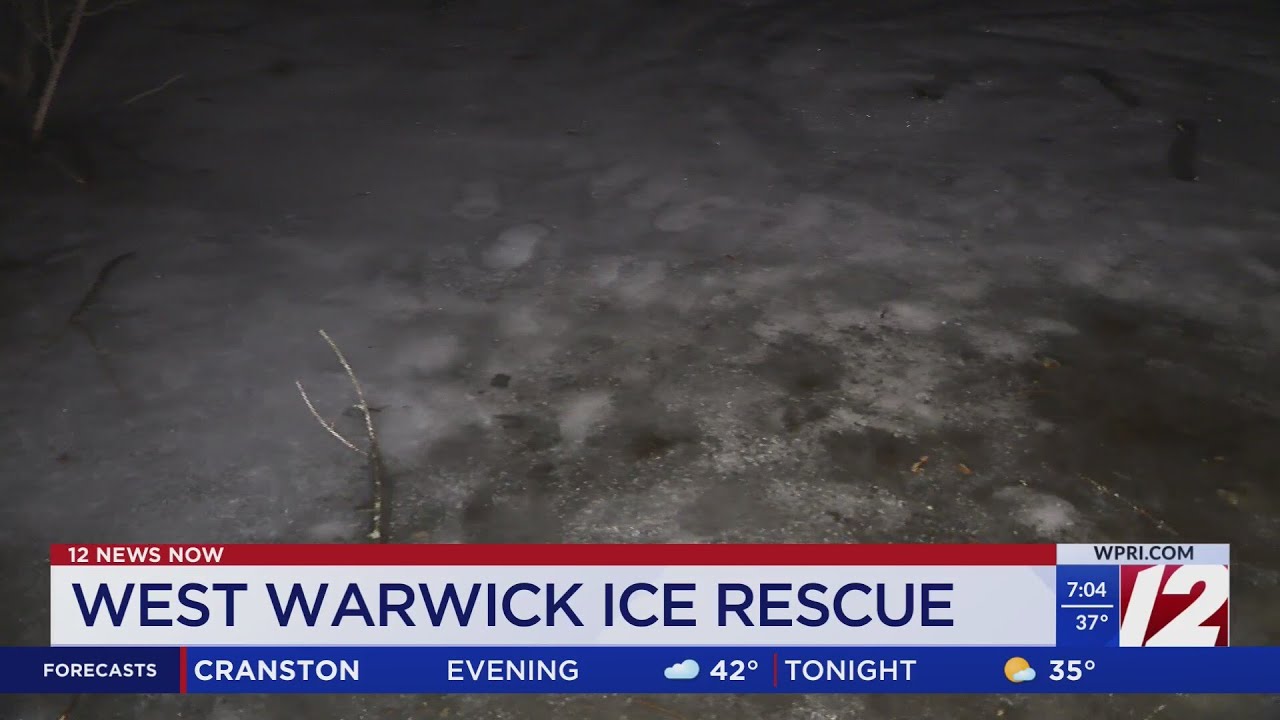 West Warwick officer saves boy who fell through ice - YouTube