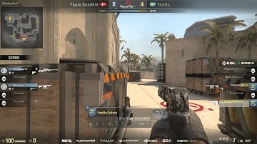 Double one shot by krimz - ESL ESEA EU Pro League - Group Match Fnatic vs TSM on mirage