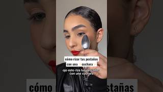 Cómo rizar las pestañas con una cuchara - trucos de belleza caseros - #beauty #beautyhacks