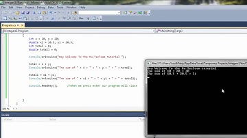 How to use integers and double in C#