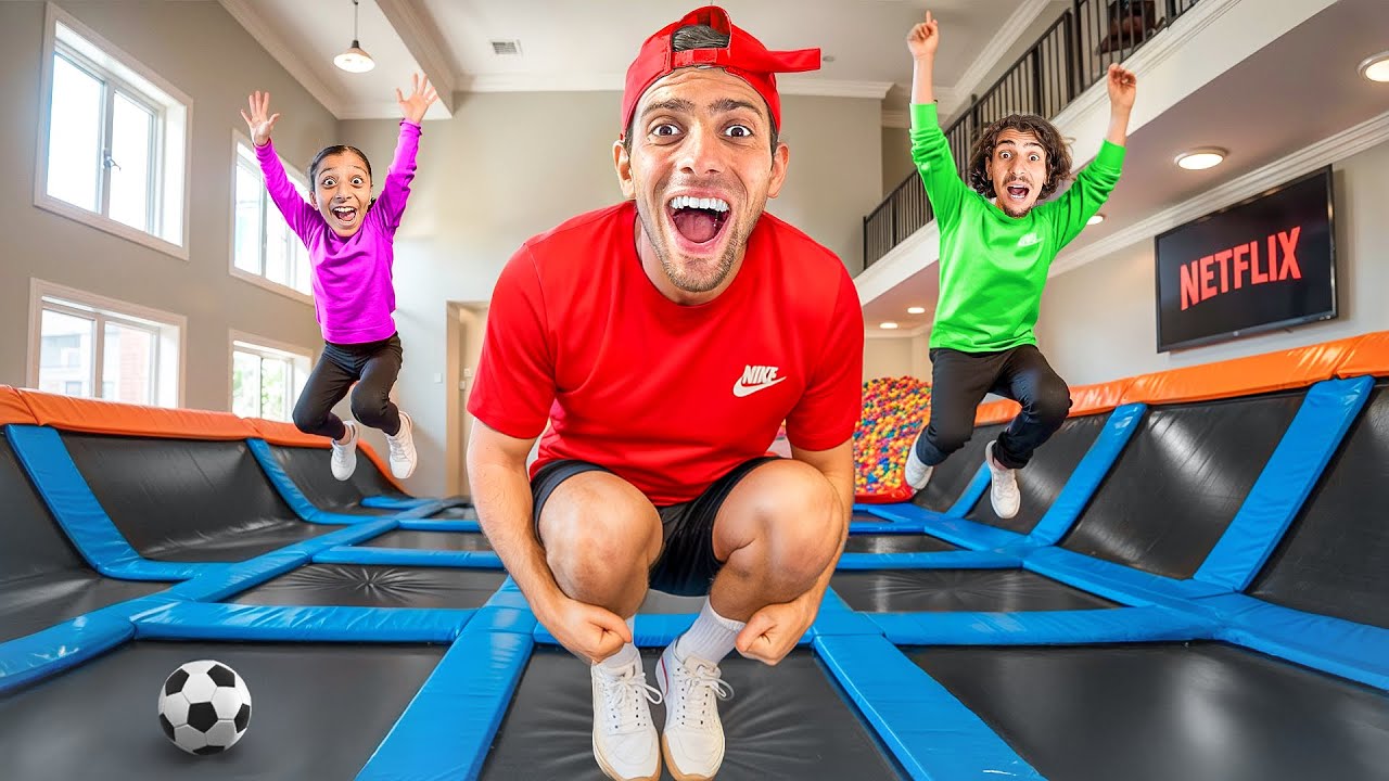 J'ai construit un TRAMPOLINE PARC SECRET dans mon jardin ! 😱