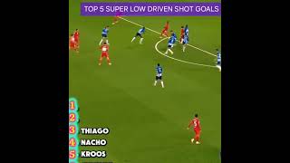 TOP 5 LOW DRIVEN SHOT GOALS #football #super #goal