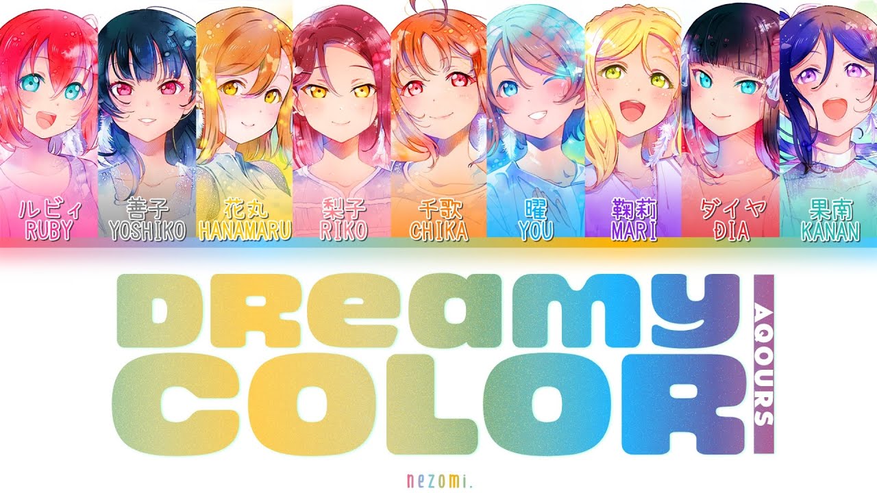 ラブライブ Aqours 小原鞠莉 ドリカラ ドリコン DREAMY COLOR ラブライブ！サンシャイン!! カラーTシャツ DREAMY COLOR ver