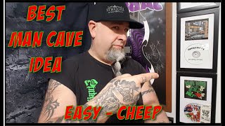 BEST MAN CAVE IDEAS  EPISODE 1  CD PICTURE FRAME DISPLAY