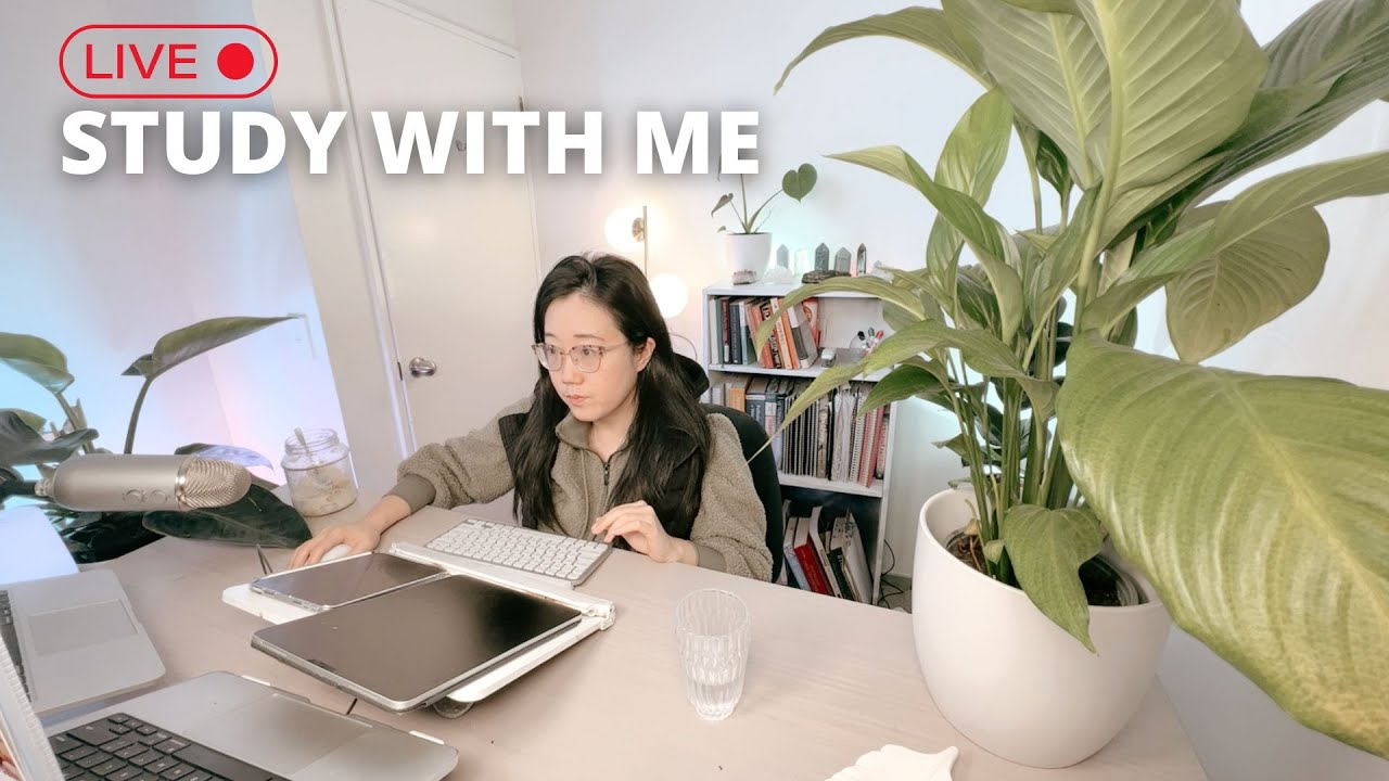🍀 Study With Me Liveㅣ4 Hours +ㅣ60/10ㅣ4 SessionsㅣYou are growing … 🌱🌳