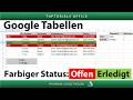 Google Tabellen: Aufgaben automatisch rot/grün markieren (offen/erledigt + Schalter + ZÄHLENWENN)