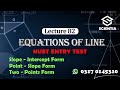 82. Equation of Line | 2nd Year Maths by Ishraq Khan | NUST Entry Test Prep