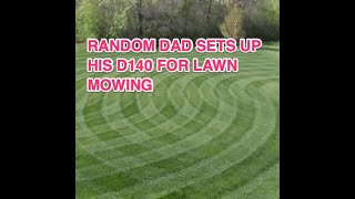 John Deere D140 Mower Deck Install 48" 100 Series