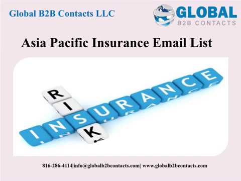 Asia Pacific Insurance Email list