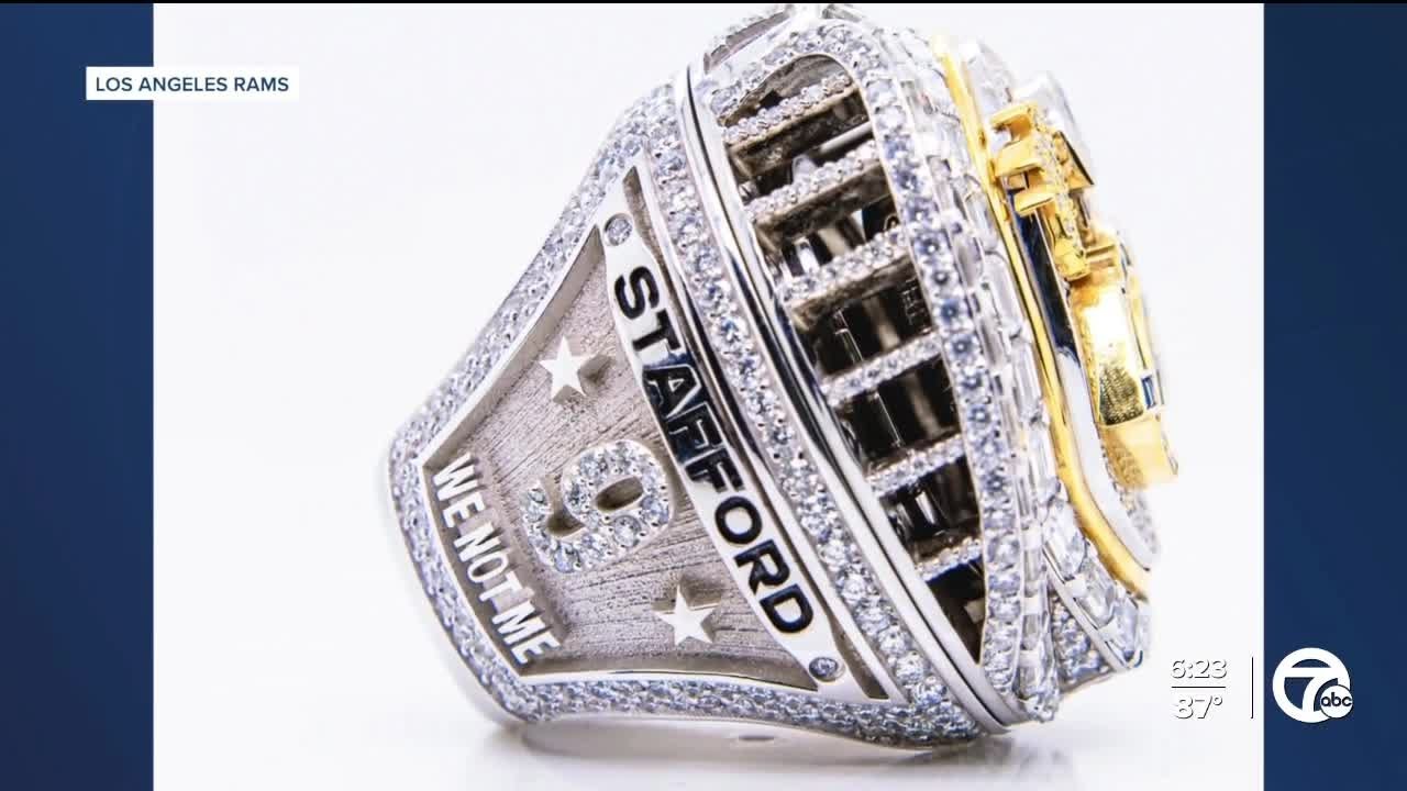 Matthew Stafford, Rams show off Super Bowl rings - YouTube