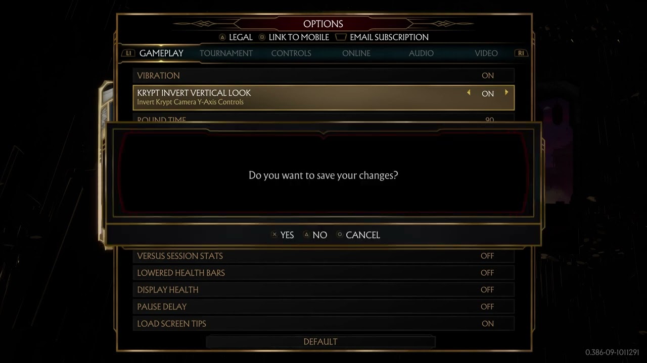 How to invert camera Y-axis in Mortal Kombat 11