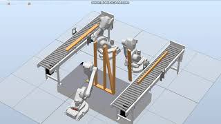 [Modified] Simulation building timber structure with Three robots (RobotStudio)