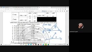 week2: EXTERIOR ANGLE INEQUALITY THEOREM, TRIANGLE INEQUALITY THEOREM, AND HINGE THEOREM