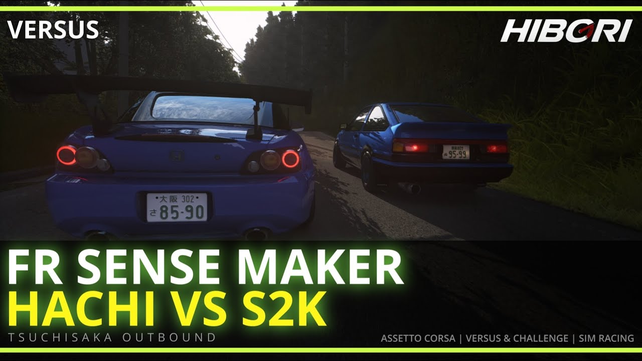 AE86 LEVIN vs S2000 | Tsuchisaka Outbound | FR JDM Touge Battle | Assetto Corsa | Initial D