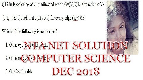 NTA UGC NET December 2018 Computer Science Paper Solution Q15