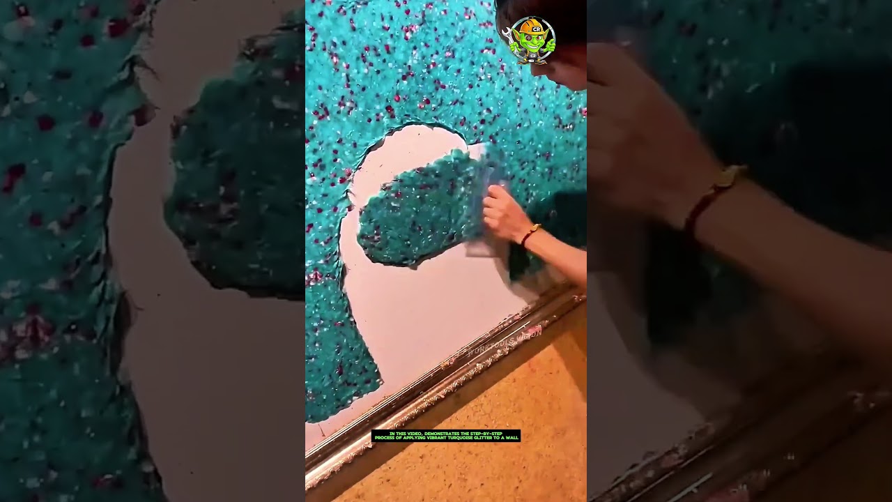 Transforming Walls: Applying Turquoise Glitter for a Stunning Finish