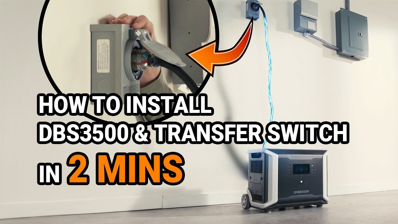 Dabbsson DBS3500 | How to Connect Generator to Grid for Whole Home Backup