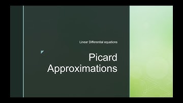 Picard Approximations Linear Differential equations