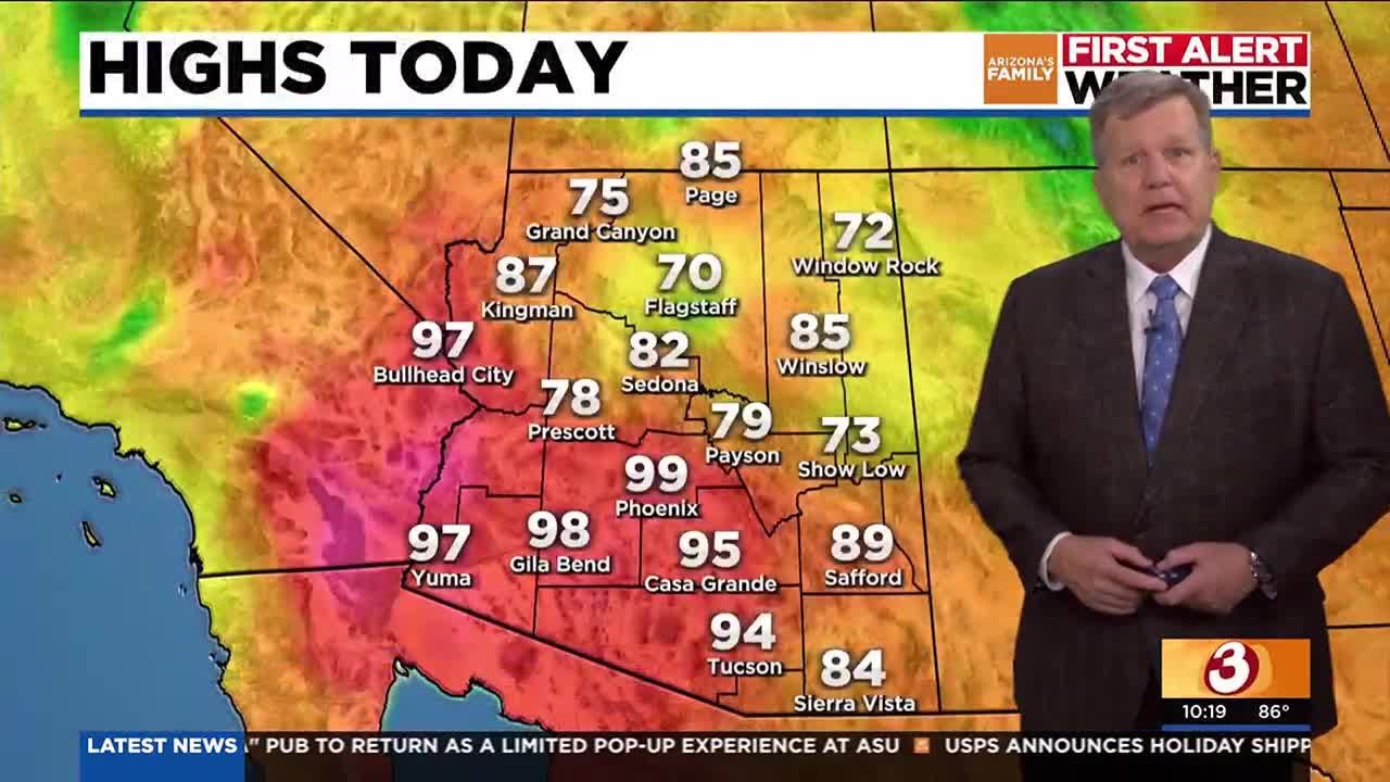 Temps warming up this weekend in metro Phoenix - YouTube