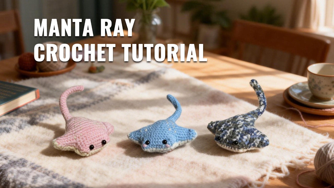 🐟 How to Crochet a Manta Ray - BODY RND20-42