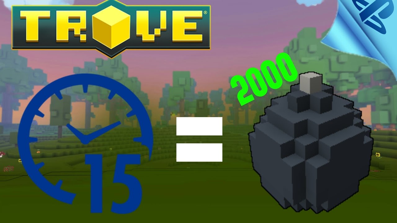TROVE - how to make bombs 2017 [tutorial] bomb farming guide PS4 gameplay