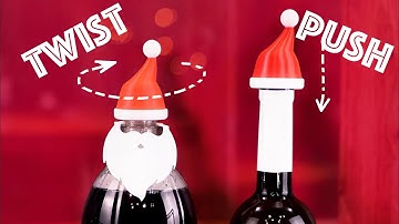 3D Printed Functional Christmas Bottle Caps for Wine & Soda #short