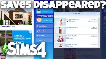 QUICKEST Solution for NOT having SAVES in your game & NO Load Game Button Sims 4