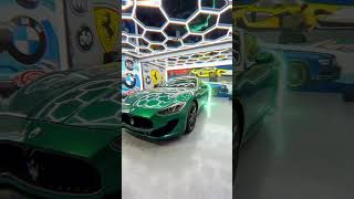 🔥 MASERATI GOT BRITISH GREEN COLOR PPF TRANSFORMATION #carmodsdubai #maserati #ppf #wrapping #fyp