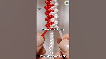 #127. Bracelet Knitting Tutorial, Macrame, #shorts #macrametutorial #howto #craftideas