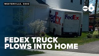 FedEx truck plows into home in Westerville