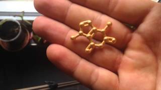Theobromine Chocolate Molecule Keychain Pendant