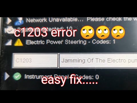 c1203 error code easy fix....