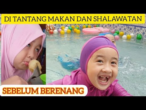 AISHWA DI TANTANG MAKAN PEMPEK BARU BOLEH BERENANG (VLOG)