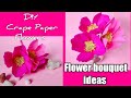 How to make paper flowers l diy  crape paper flowers